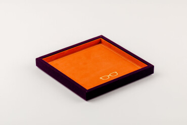 Tray mini velours paars-oranje